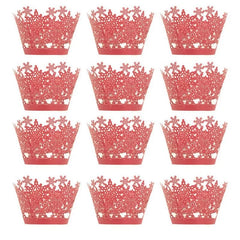 LASER CUT SNOWFLAKES CUPCAKE CAGES/WRAPPERS - {12 Pcs}