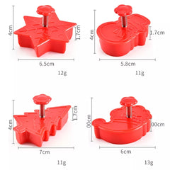 CHRISTMAS CUTTER SET WITH SANTA CLAUS 4 PCS