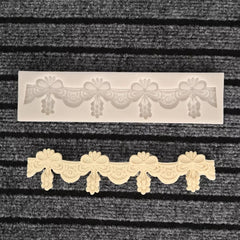 LACE DRAPE WITH BEAD TUSSLES BORDER MOULD