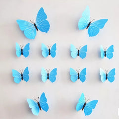LARGE PLASTIC BUTTERLIES TOPPERS 12 PCS SET