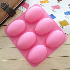 6 CAVITY OVAL SOAP SHAPE MOULD (RANDOM COLOUR)