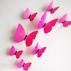 LARGE PLASTIC BUTTERLIES TOPPERS 12 PCS SET