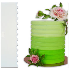 SCALLOP ACRYLIC SCRAPER/ICING COMB (TALL)