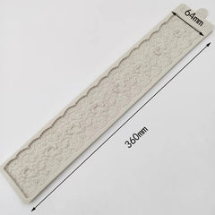 SILICONE LACE WITH RIBBON MOULD LONG