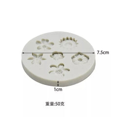 MINI ASSORTED FILLER FLOWERS MOULD 6 PCS