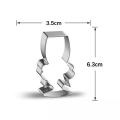 CELEBRATORY CHAMPAGNE BOTTLE AND GLASS COOKIE CUTTER SET 2PCS