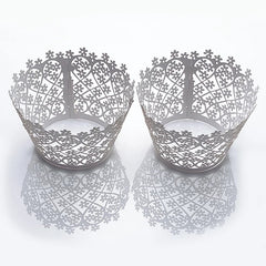 LASER CUT MINI BLOSSOMS CUPCAKE CAGES/WRAPPERS - {12 Pcs}