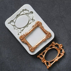 MINI RECTANGLE MIRROR FRAMES MOULD 2PCS