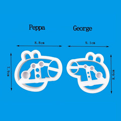 PEPPA & GEORGE PIG CUTTERS SET 2 PCS