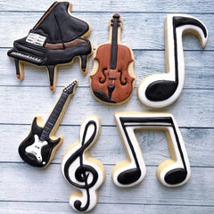 ASSORTED MUSIC COOKIE CUTTERS SET 6PCS