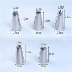 5 PC STAINLESS STEEL MEDIUM NOZZLE SET