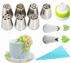 11 PC STAINLESS STEEL RUSSIAN PIPING TIPS NOZZLE SET
