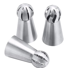3 PC STAINLESS STEEL RUSSIAN BALL PIPING TIPS NOZZLE SET
