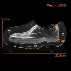 3D GENTLEMAN SHOE POLYCARBONATE CHOCOLATE MOULD 1PC