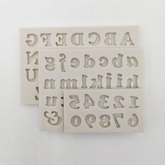 MINI SIMPLE FONT ALPHABETS MOULD SET