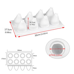 3D MINI PEAR CHOCOLATE MOUSSE MOULD 8 PCS
