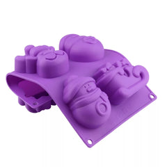 LARGE CHRISTMAS THEMED CHOCOLATE MOULD 6 CAVITY