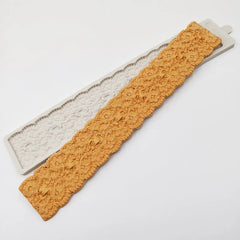 SILICONE LACE WITH RIBBON MOULD LONG