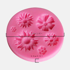 MINI ASSORTED DAISY FLOWERS MOULD 6PCS