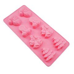 LARGE CHRISTMAS THEMED CHOCOLATE MOULD 8 CAVITY