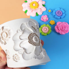 POPPY FLOWER MOULD 6PCS