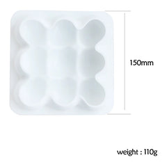 LARGE CUBE CLOUD CHOCOLATE MOUSSE MOULD (HALF)