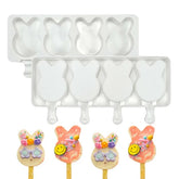 EASTER BUNNY CAKESICLES/ICE POP/LOLLIPOP MOULD 4 PCS