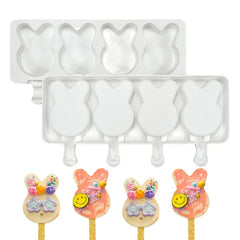 EASTER BUNNY CAKESICLES/ICE POP/LOLLIPOP MOULD 4 PCS