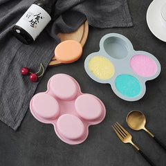 4 CAVITY OVAL SOAP MOULD