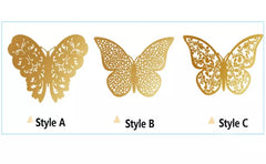 GOLD FOIL PAPER BUTTERFLIES CAKE TOPPER 1PC