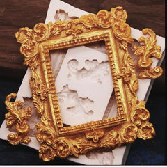 VICTORIAN RECTANGLAR PHOTO FRAME MOULD WITH SCROLLS