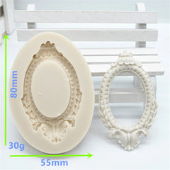 MINI OVAL FRAME MOULD WITH PALM