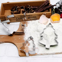 LARGE CHRISTMAS TREE COOKIE CUTTER SET 3PCS