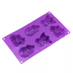 LARGE CHRISTMAS THEMED CHOCOLATE MOULD 6 CAVITY