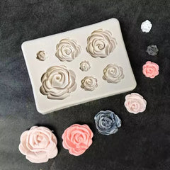 MINI ROSES ASSORTED SIZES SILICONE MOULD 7 PCS