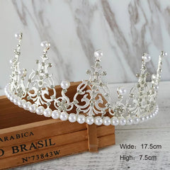 DAMASK TIARA WITH BEADS TOPPER