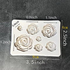 MINI ROSES ASSORTED SIZES SILICONE MOULD 7 PCS