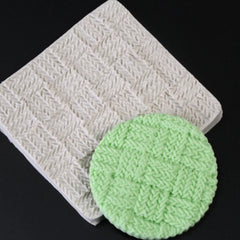 MINI SWEATER KNIT EMBOSSER/ TEXTURE MAT/MOULD (WEAVE)