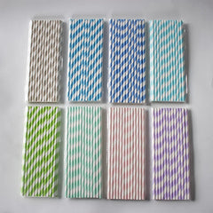 STRIPES LOLLIPOP/CAKE POP STICKS/STRAWS 24 PCS