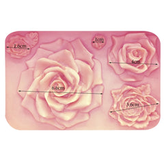 LARGE ROSE FLOWER MOULD 5PCS
