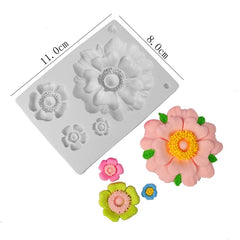 POPPY FLOWER MOULD 6PCS