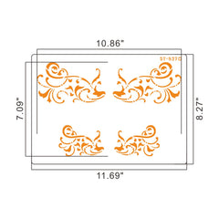 SCROLLS STENCIL