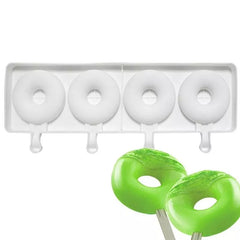 LARGE DOUGHNUT CAKESICLES/ICE POP/LOLLIPOP MOULD 4 PCS