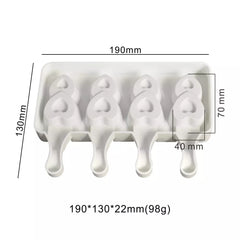 MINI DOUBLE HEARTS CAKESICLES/ICE POP/LOLLIPOP MOULD 4 PCS