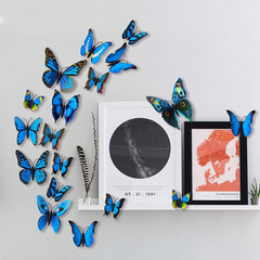 LARGE PLASTIC BUTTERLIES TOPPERS 12 PCS SET