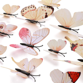 LARGE PLASTIC BUTTERLIES TOPPERS 12 PCS SET