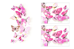 LARGE PLASTIC BUTTERLIES TOPPERS 12 PCS SET