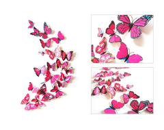 LARGE PLASTIC BUTTERLIES TOPPERS 12 PCS SET