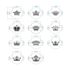 MINI CROWNS COOKIE STENCILS SET- 10 PCS