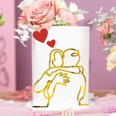 COUPLE HUGGING CAKE CHARM TOPPER